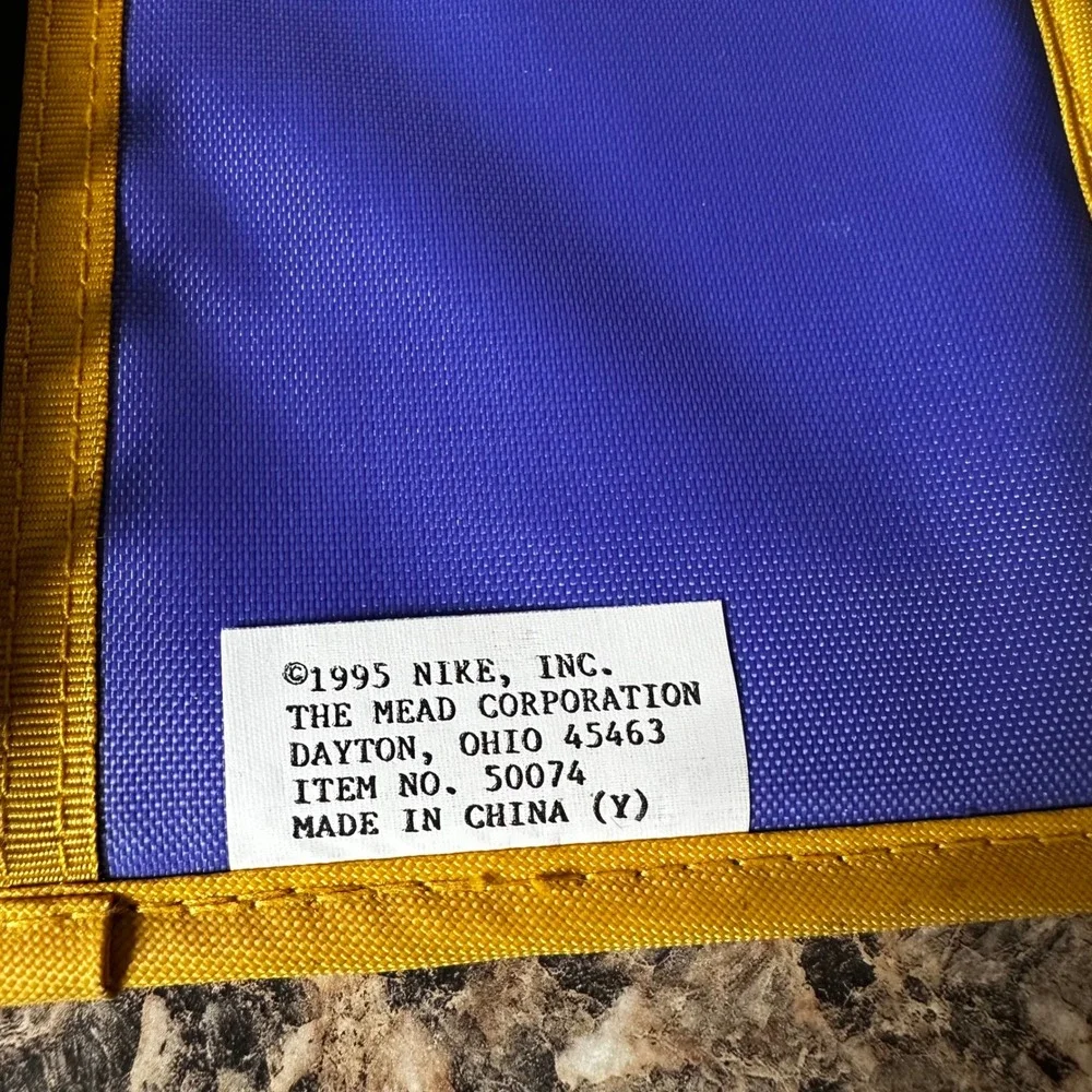 Nike Mead Planner Organizer 1995 Vintage Purple Blue Yellow Good Swoosh 50074